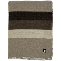 100% Wool King Blanket Desert Khaki Striped