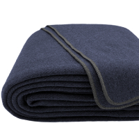 100% Wool Queen Blanket Navy Blue