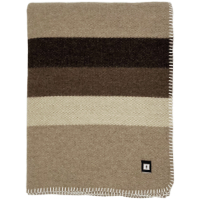 100% Wool Twin Blanket Desert Khaki Striped