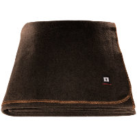 90% Wool Twin Blanket Brown