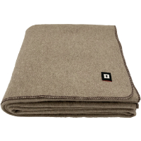 90% Wool Twin Blanket Light Brown
