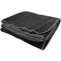 100% Virgin Wool King Size Blanket Charcoal Gray