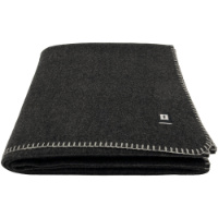 100% Virgin Wool Twin Size Blanket Charcoal Gray