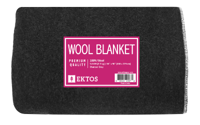 100% Wool Blanket Charcoal Grey