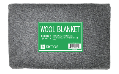 80% Wool Blanket Grey