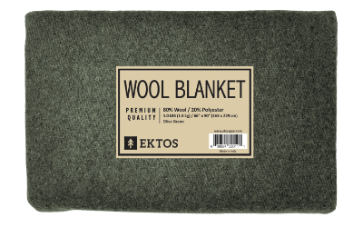 Olive Green Large Washable 66"x90" Warm & Heavy 4.0 lbs EKTOS Wool Blanket 