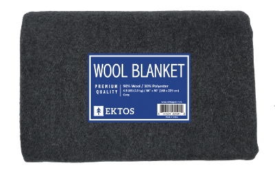 90% Wool Blanket Grey